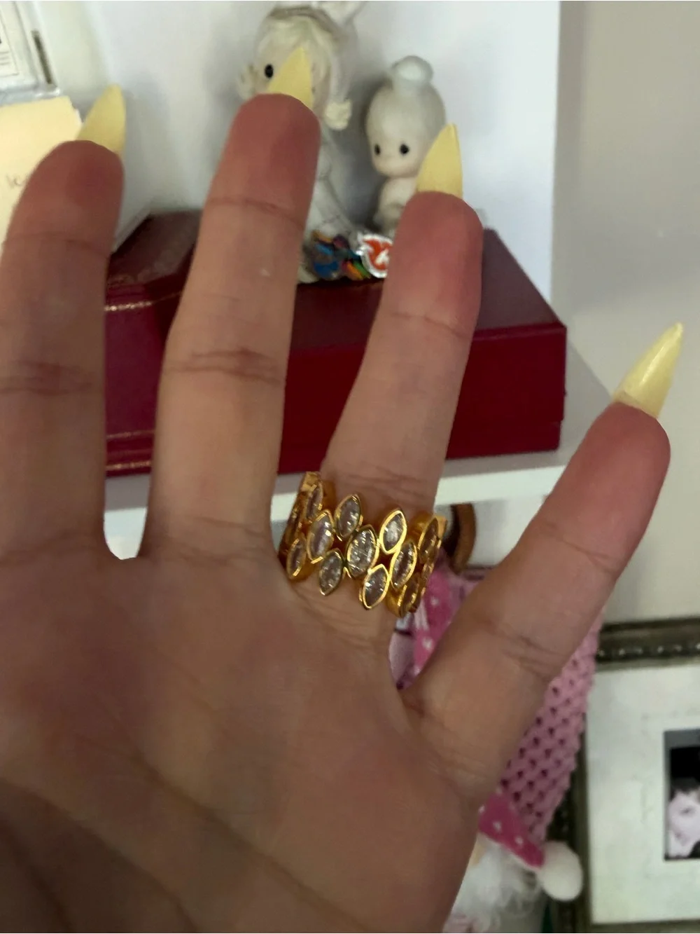 Anthropologie Gold Faux Ring Sz 6
